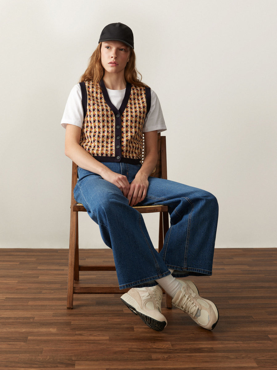 The Button-Up Sweater Vest in Daisy – Frank And Oak USA