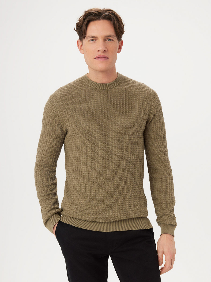 The SeaCell™ Waffle Sweater in Khaki – Frank And Oak USA