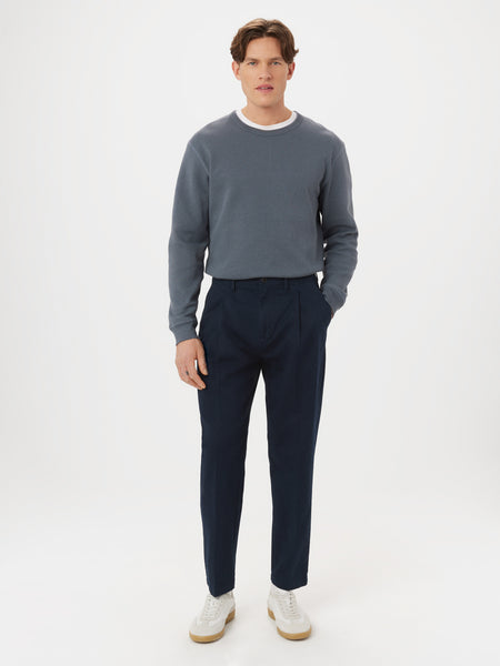 The Jamie Pleated Chino Pant in Deep Blue – Frank And Oak USA