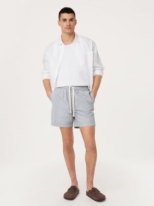 The Casual Linen Short in Grey