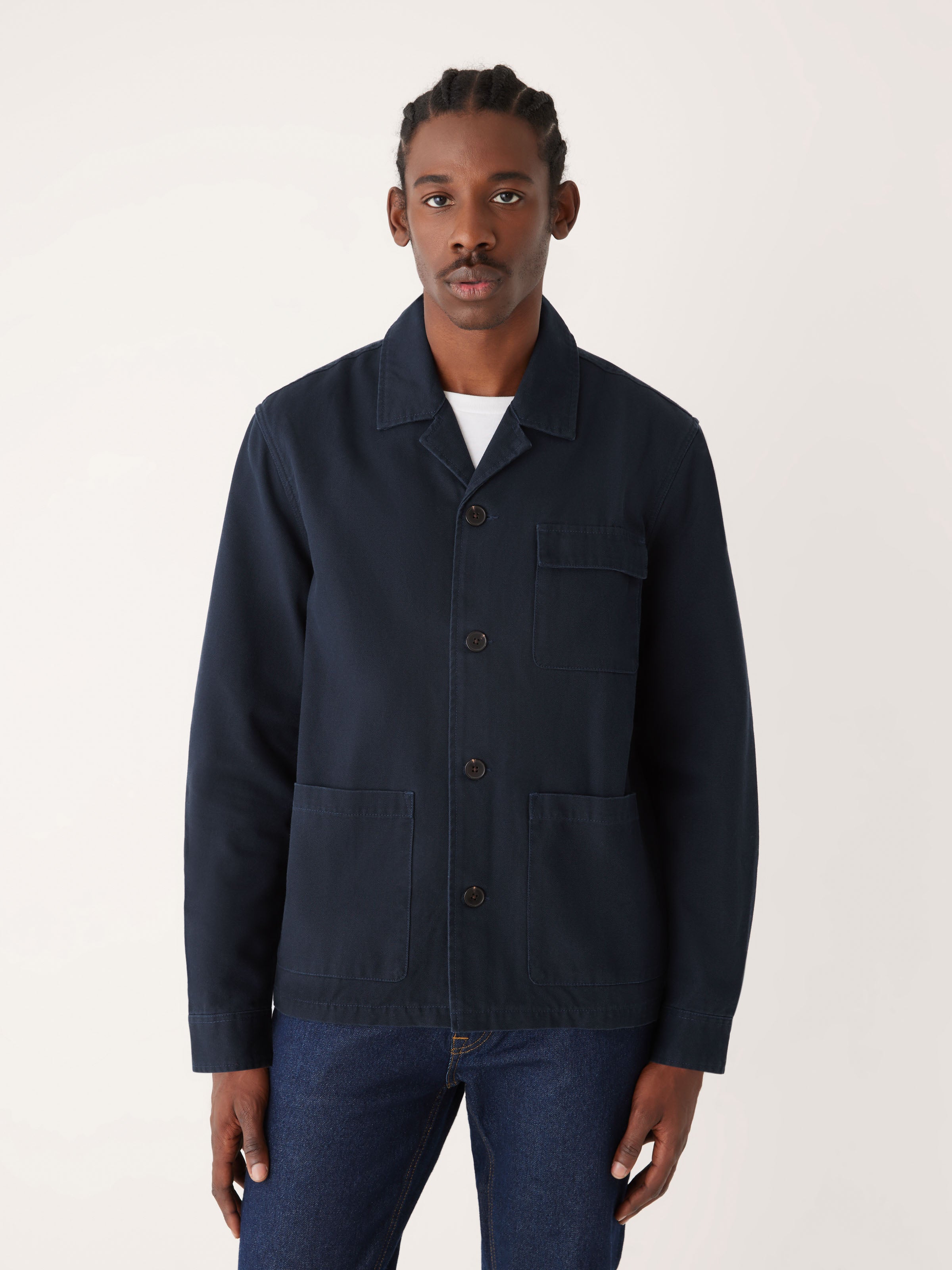 The Chore Overshirt in Navy – Frank And Oak USA