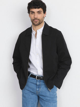 The Flex Point Collar Jacket in Black