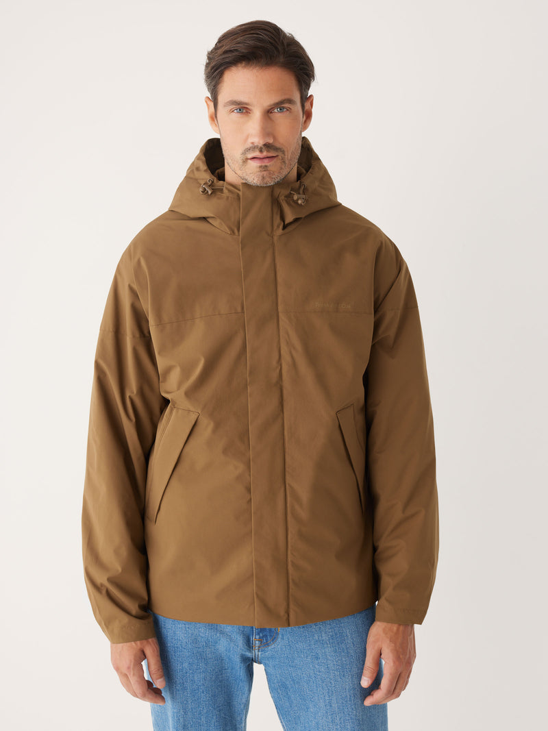 hooded anorak rain jacket