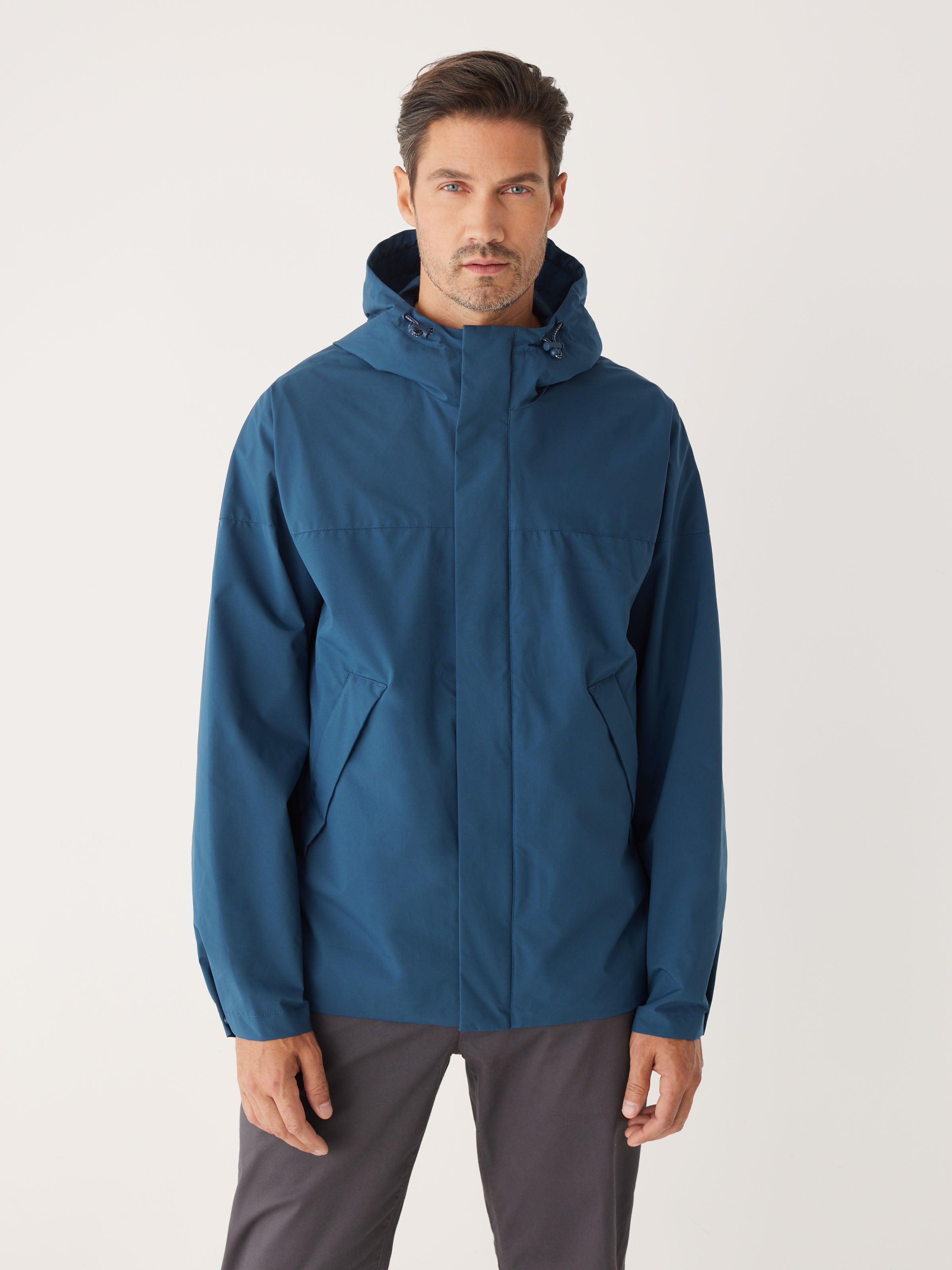 The Anorak Rain Jacket in Ocean Blue – Frank And Oak USA