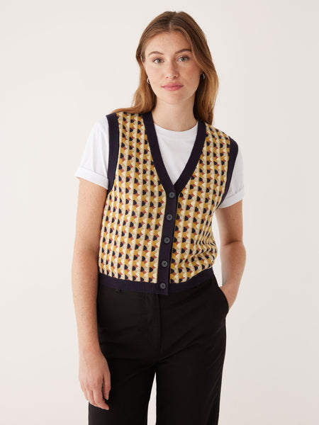 The Button-Up Sweater Vest in Daisy – Frank And Oak USA