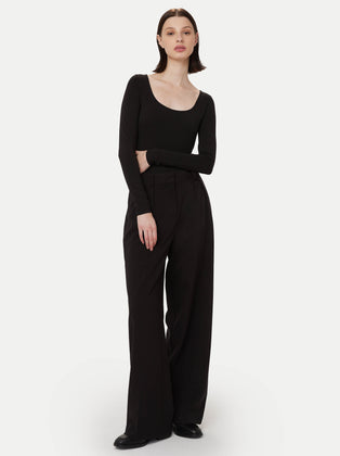 The Emma Wide Pant in Black