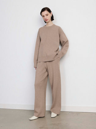 The Compact Sweater Pant in Taupe