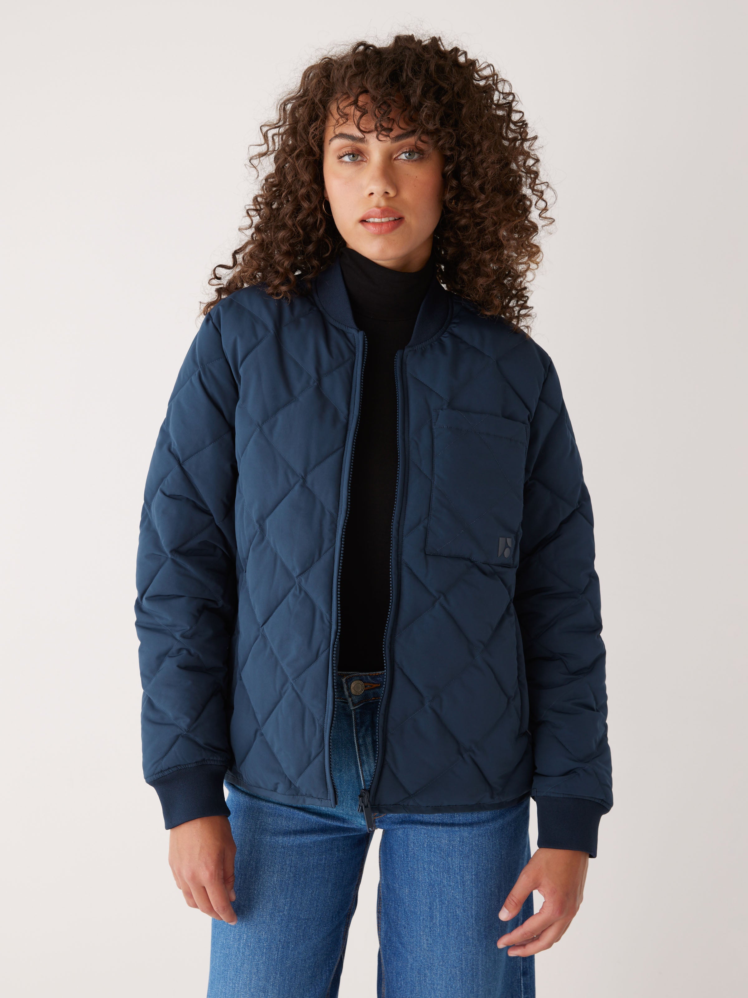 The Skyline Reversible Bomber in Space Blue – Frank And Oak USA